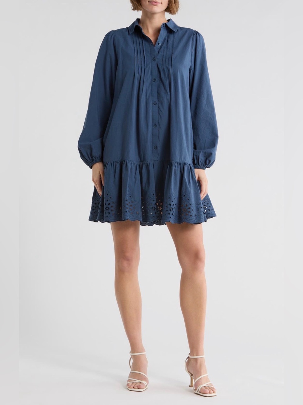 Melrose & Market Poplin Eyelet Shirtdress